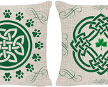 Irish Celtic Knot St. Patrick&#39;S Day Pillow Covers 18X18 Inch Set of 2 fo... - £20.48 GBP