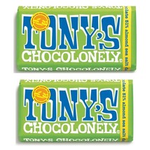 2 Pieces Dark Chocolate with Almond Sea Salt 51% Cocoa Free Ship - $37.28