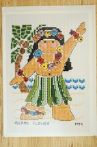 NEW Cross Stitch Pattern One World Greeting Card Island Flower Hawaii Hula - $9.89