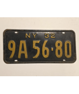 1932 NEW YORK LICENSE PLATE #9A56-80-BABE RUTH ERA-MAN CAVE-DECOR-GARAGE... - $42.83