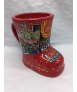 2010 Chicago Christkindlmarket Red Collectible Mug Boot 4&quot; - $333.40 MXN