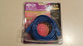 Tripp Lite N001-010-BL-R 10ft Enhanced Cat5 350 MHz Snagless Patch Cable (NEW) - £7.84 GBP