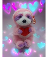 TY Beanie Baby (Beanie Bellies) - TART the Valentine&#39;s Sloth (6 inch)  - $16.23 CAD