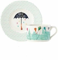 Lenox Disney Mary Poppins Teacup &amp; Saucer Magic Fills The Air Umbrella K... - $28.00