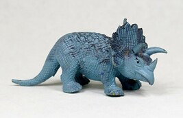 Inpro Triceratops Blue Dinosaur Vintage 1970s Prehistoric Animal Figure Toy - $26.93 CAD