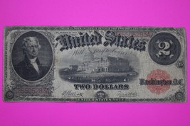 1917 $2 Two Dollars Legal Tender FR 59 Mule Bracelet Rev Guaranteed Genu... - $194.99