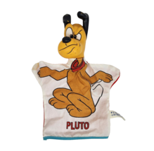 Vintage Disney Pluto Dog Hand Puppet Squeaker Squeaks Stuffed Animal Plush Toy - £28.96 GBP