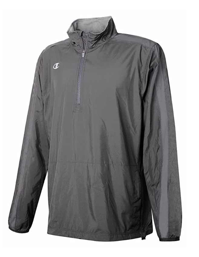 Champion V065 Men's Go-To 1/4 Zip Jacket BLACK/Platinum Grey, X-LARGE
