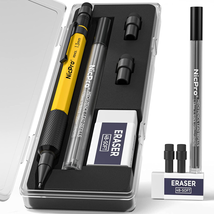 1.3 Mm Mechanical Pencils Set with 12 Lead Refill, Eraser - Weatherproof Metal B - £14.73 GBP