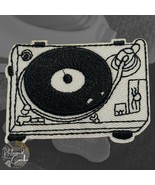 Record Player Turntable Iron On Patch Embroidered Craft Applique - $6.86 CAD
