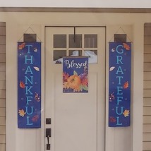 Hanging Door Banner Kit by Evergreen Brand New Thankful Grateful Blessed - $26.00