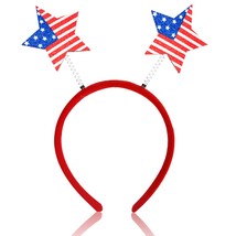 4th of July Patriotic Headband Memorial Day Hair Band Red White Blue Independenc - £16.60 GBP