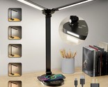 Led Desk Lamps For Home Office, Double Head Touch Desk Lamp With Wireles... - $43.69