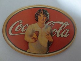 Coca-Cola 3-Magnet Oval with Lady with Coke Glass - £4.28 GBP