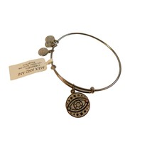 Alex and Ani Evil Eye Glitter Infusion Bangle Bracelet Midnight Silver Finish - £29.43 GBP