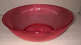 Red Bowl Plastic 10” For Candy,Salad,Snacks,Christmas Food-Brand New-SHI... - $11.76