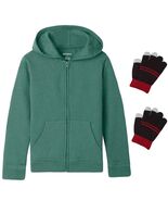 Bienzoe Girls Full Zip Hoodie Pink Soft Fleece School Uniform Size 16 - $82.71 MXN