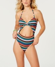MSRP $74 Sundazed Lucky Stripes Printed Twist One-Piece Swimsuit Size 36 DD - $14.54