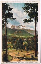 Postcard Long&#39;s Peak From Twin Trees Rocky Mountain National Park Colorado - $3.62