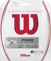 Wilson - WRZ945400 - Synthetic Gut Power 40-Feet Tennis String Set - White - £11.95 GBP
