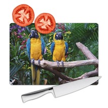 Macaw : Gift Cutting Board Parrot Bird Animal Cute Ecology Nature Aviary - £23.24 GBP