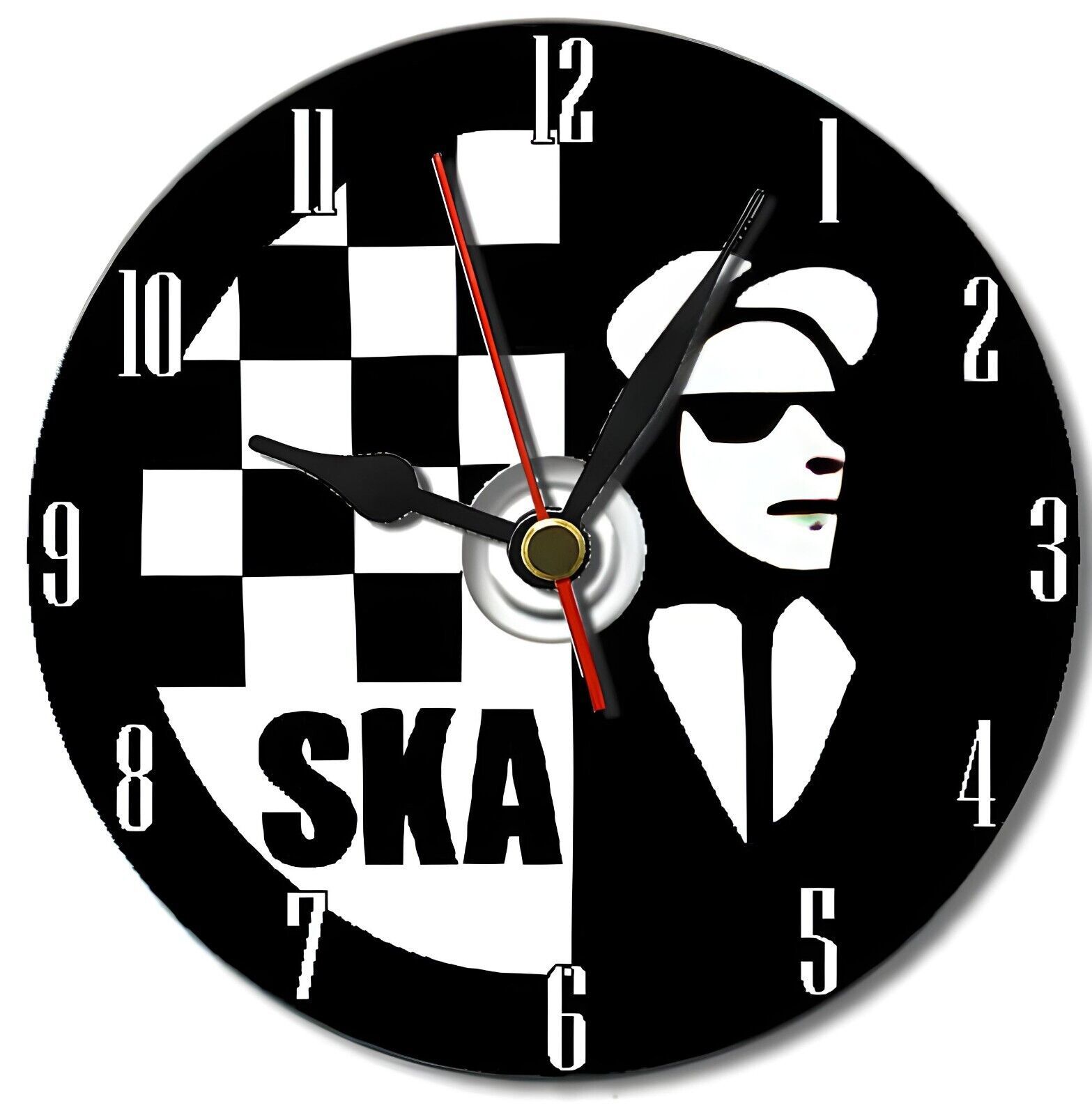 SKA gift two tone Mod music cd desk clock, Can personalise with a name f... - $12.79