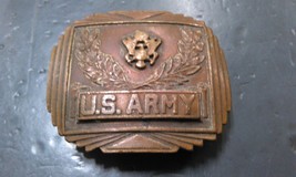 VINTAGE U.S. ARMY BELT BUCKLE; SOLID BRASS - £39.92 GBP