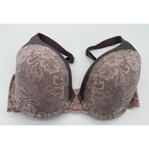 Soma Enhancing Shape Full Coverage Printed Lace Underwire Bra Pink Gray 38DDD - £15.41 GBP