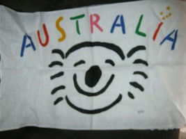 Australia Linen Tea Towel By KD - $10.85