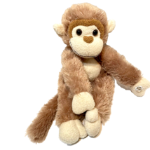 Vintage MJC Purr Fection 1988 Plush Soft Furry Tan Monkey Stuffed Animal 12&quot; - £9.97 GBP