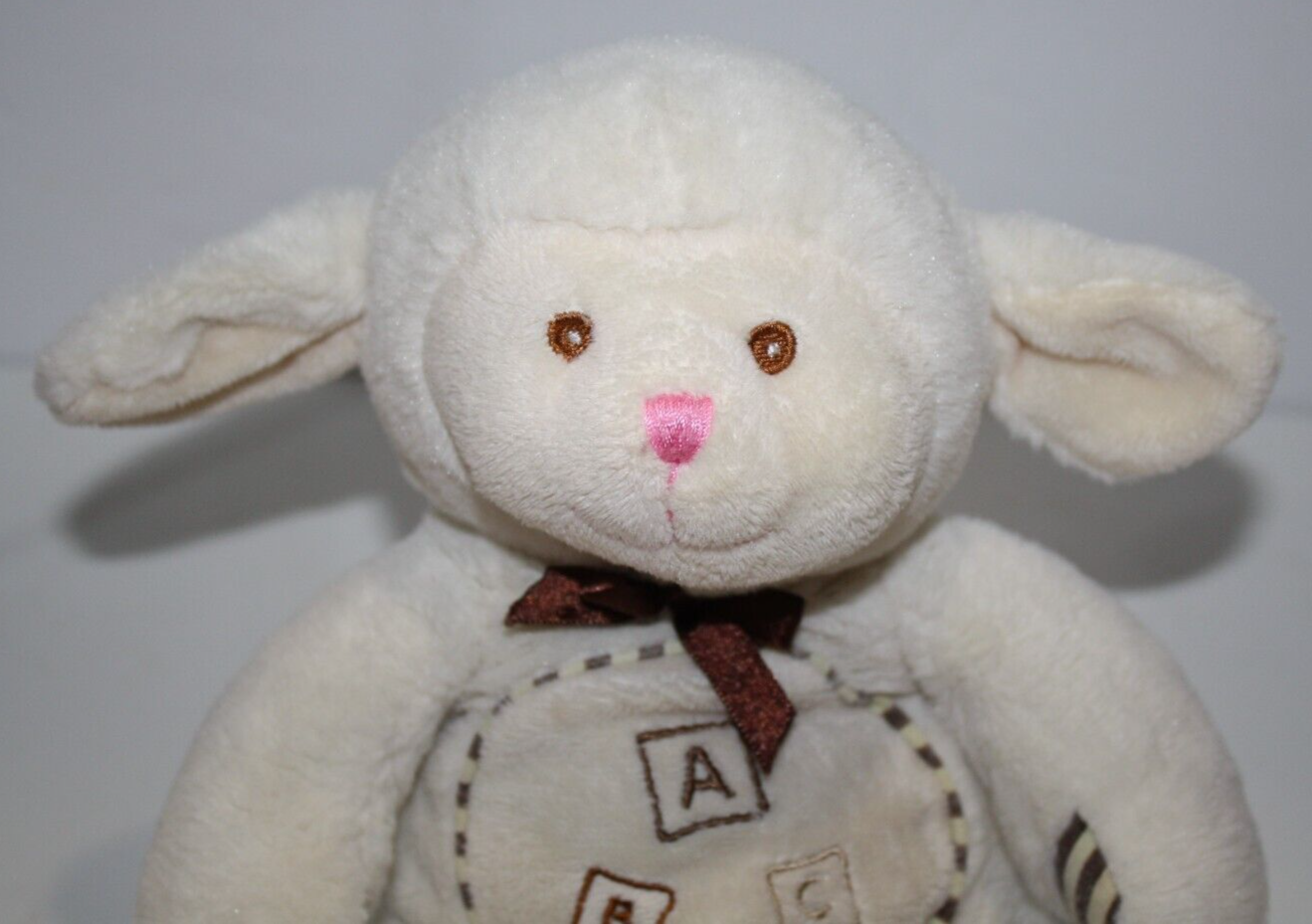 Kids Preferred Friends Boutique Baby Lamb ABC Ivory Plush Brown Soft Toy Stuffed Item image 4