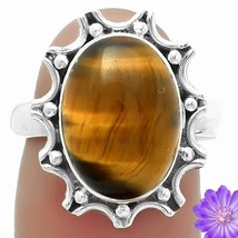 Tiger&#39;s Eye Gemstone 925 Silver Ring Handmade Jewelry Ring All Size - £5.78 GBP