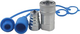 1-Set 1/4&#39;&#39; Ag Iso5675 Carbon Steel Hydraulic Quick Disconnect, Set W/Dust Cap - $33.97