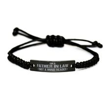 Funny Father-in-Law Black Rope Bracelet, I - £19.54 GBP