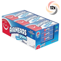 Full Box 12x Packs Airheads Blue Raspberry Flavor Gum | 14 Sticks Per Pack | - £22.51 GBP