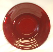 Ruby Red Saucer Anchor Hocking Vintage Tableware - £9.94 GBP