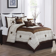 HIG 7 Pieces  Print Classic Luxury Retro Style Comforter Set-Queen King Size - £50.95 GBP+