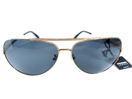 New Polarized Dunhill SDH0R7 3S0P Gold Pilot 63mm Men&#39;s Sunglasses Italy - £120.18 GBP