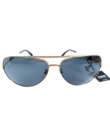 New Polarized Dunhill SDH0R7 3S0P Gold Pilot 63mm Men&#39;s Sunglasses Italy - £119.54 GBP