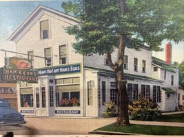 1947 Ham That Am Ham Restaurant in Chittenango NY Postcard Old Car Vintage - £16.97 GBP