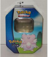 Pokémon 2022 TCG Trading Card Game Pokémon GO Blissey Tin EMPTY Blue Yel... - $20.84 CAD
