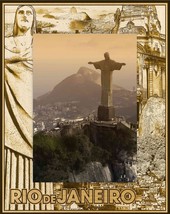 Rio De Janeiro Brazil Laser Engraved Wood Picture Frame Portrait (4 x 6) - £23.97 GBP