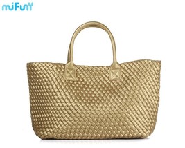 MIFUNY  Designer Bag 52cm Shopper Bag Leather Woven Tote Knited Women Handbags P - £119.10 GBP