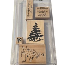 Stampin Up! Two-Step Stampin Solemn Stillness Wood Rubber Stamp Set Chri... - $11.52