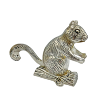 Godinger Silver Art Co Squirrel On Log Nutcracker Silver Plated Works Vntage EUC - £21.97 GBP