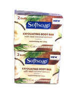 Softsoap Exfoliating 4-3.2oz Body Bars W Real Coconut Extract Moisturizi... - £13.14 GBP