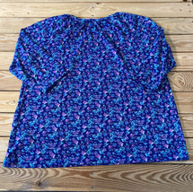 D&amp;Co NWOT Women’s Printed Heavenly Jersey 3/4 Sleeve Top Size L Blue BQ - £13.34 GBP