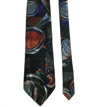 Vintage Wembley Men&#39;s Tie 56” Geometric Art Deco Pattern Necktie Made in... - £18.03 GBP
