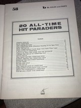 20 All-Time Hit Paraders All Organ Solos 58 Sheet Music book Paperback 1949 - £4.28 GBP