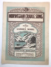 Norwegian Cradle Song Tone Picture Piano Gabriel Morel Sheet Music 1914 - £7.08 GBP